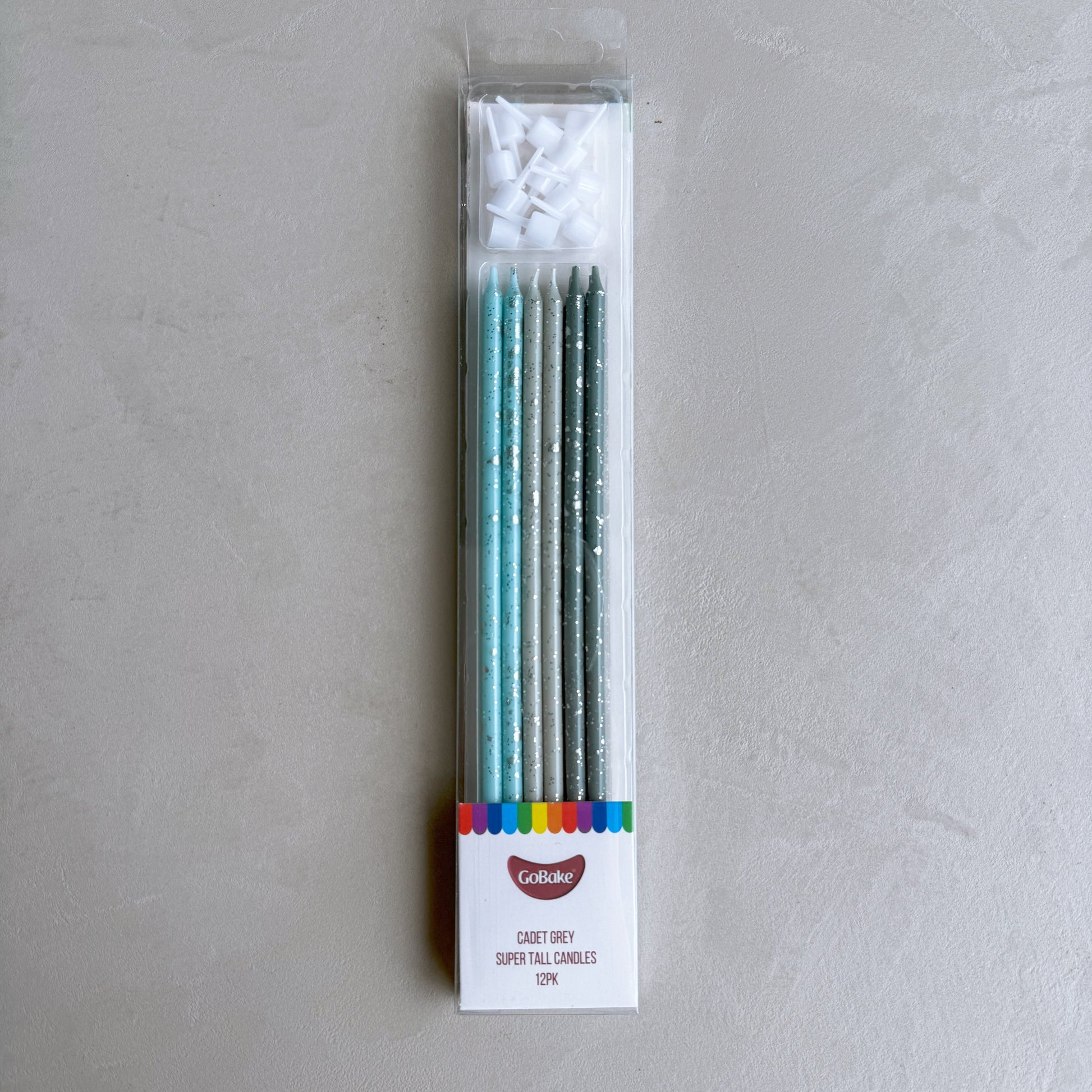 Super long candles ddusty blue & cadet grey