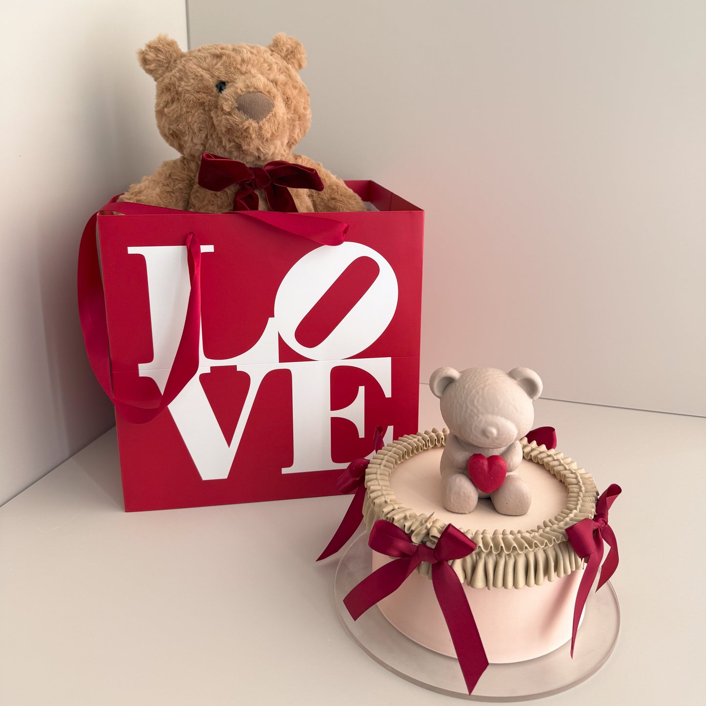 teddy bear cake + teddy bear  auckland cake